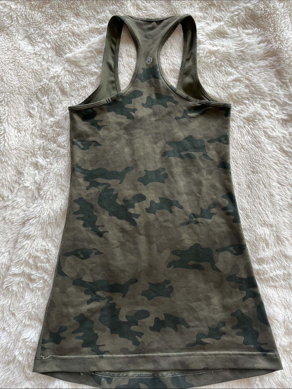 lululemon Women's Camo Racerback Tank Top - Olive/Forest size 4
